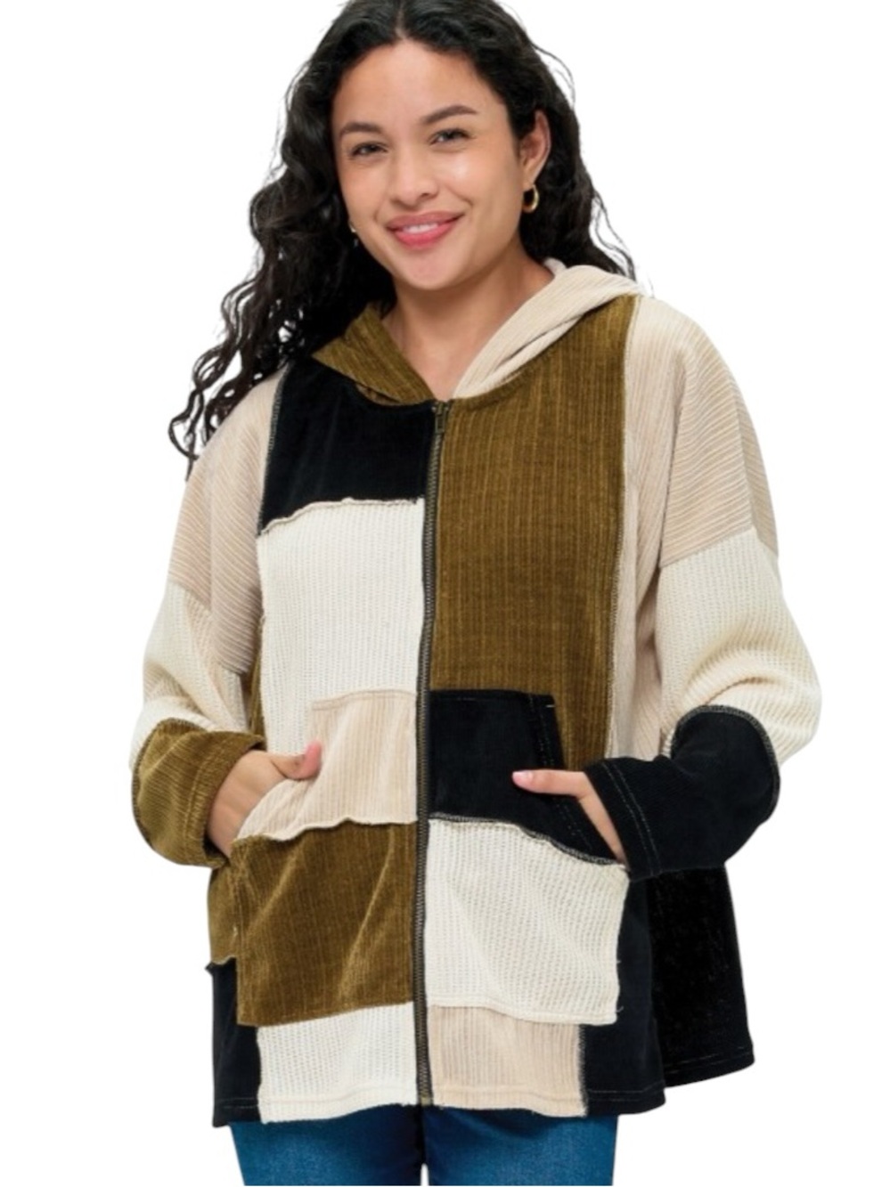 197: YAK & YETI NWT ZIP HOODIE JACKET NATURAL (YY) 25619